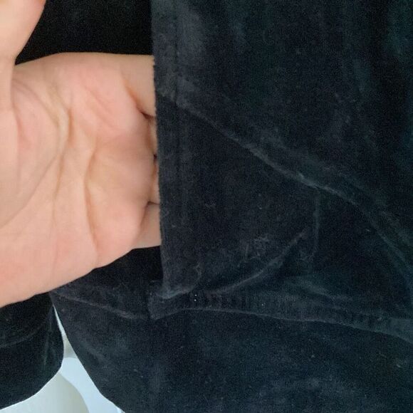 relaxed by Charter Club Fleece Track Jacket Black size Medium - Picture 2 of 3